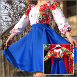 Set rochii Mama-Fiica cu motive traditionale Loret scurt