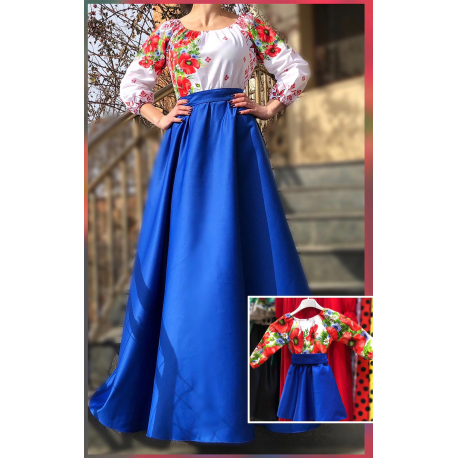 Set rochii Mama-Fiica cu motive traditionale Loret lung
