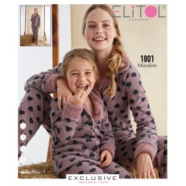 Set pijamale cocolino mama-copil Inimioare