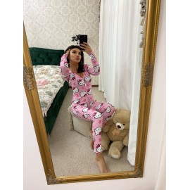 Pijama dama tip salopeta Hello Kitty