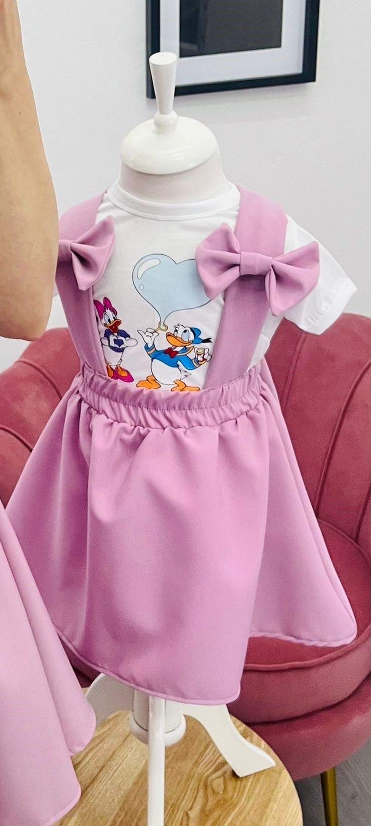 Rochie sarafan de copil Donald Duck